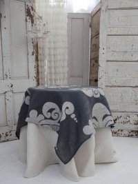 Couture Dreams Enchantique Jute Slate Grey Table Topper