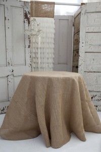 Couture Dreams Solid Jute Natural Tablecloth